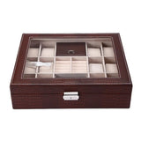 Jewelry Storage Box with Lock Necklace Showcase Watches Display