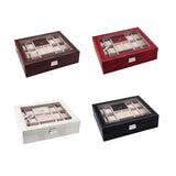 Jewelry Storage Box with Lock Necklace Showcase Watches Display