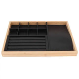 3-in-1 Stackable Jewelry Tray with Solid Wood Board
