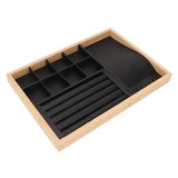 3-in-1 Stackable Jewelry Tray with Solid Wood Board