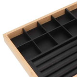 3-in-1 Stackable Jewelry Tray with Solid Wood Board