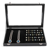 Jewelry Storage Box with Transparent Lid, Black