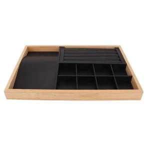 Stackable Jewelry Tray Wood Board Earrings Necklaces Display Showcase