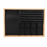Stackable Jewelry Tray Wood Board Earrings Necklaces Display Showcase