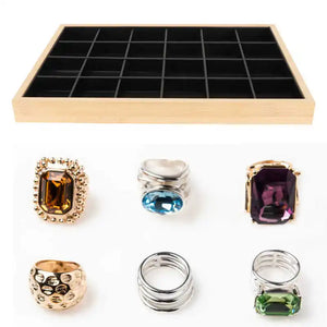 24 Grids Jewelry Tray for Ring Earring Bangle Bracelet Necklace