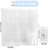 Portable Jewelry Storage Foldable Album Earrings Necklace Rings Display Stand