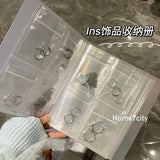 Portable Jewelry Storage Book Album Earrings Necklace Display Stand