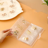 Jewelry Storage Organizer Book with Sealing Bags Transparent