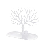 Desktop Jewelry Accessory Organizer Tree Shape Rack With Sitting Deer