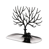 Desktop Jewelry Accessory Organizer Tree Shape Rack With Sitting Deer