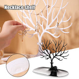 Desktop Jewelry Accessory Organizer Tree Shape Rack With Sitting Deer