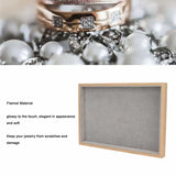 Flannel Wooden Jewelry Storage Tray Organizer Holder Box