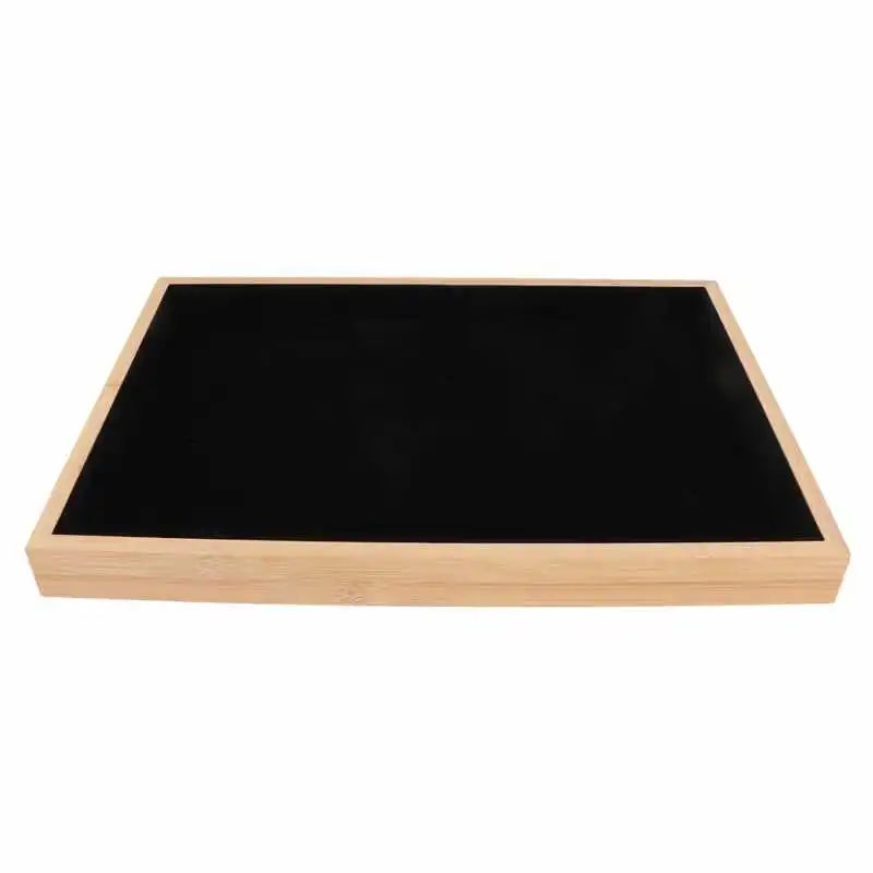 Flannel Wooden Jewelry Storage Tray Organizer Holder Box