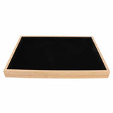 Flannel Wooden Jewelry Storage Tray Organizer Holder Box