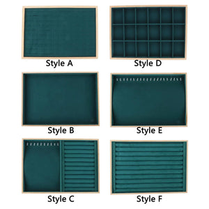 Jewelry Storage Tray Flannel Organizer Box for Pendant Drawers