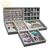 Velvet Jewelry Tray Organizer Display Holder Case