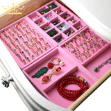 Velvet Jewelry Tray Organizer Display Holder Case