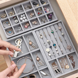 Pink Jewelry Storage Box Case Ring Earring Necklace Tray