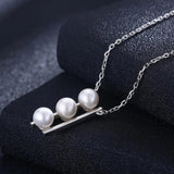 Faux Pearl Pendant Clavicle Necklace for Women