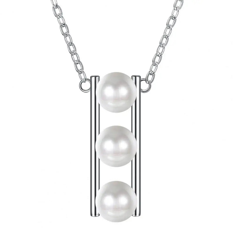 Faux Pearl Pendant Clavicle Necklace for Women