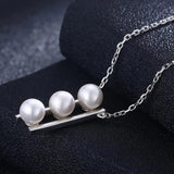 Faux Pearl Pendant Clavicle Necklace for Women