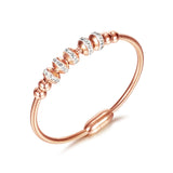 Titanium Steel Beads Bangle Zircon Magnetic Buckle Stainless Steel Bangle