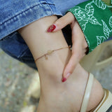 Smiley Face Stainless Steel Anklet for Summer