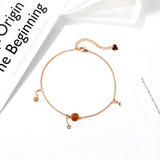 Smiley Face Stainless Steel Anklet for Summer