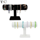 T-Shaped Jewelry Display Stand Velvet Bracelet Watch Necklace Storage