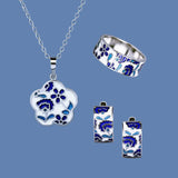 Retro Floral Jewelry Set for Women Wedding Bridal Jewellery