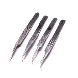 Precision Grafted Eyelashes Tweezers 304 Stainless Steel Colorful Feather Clip