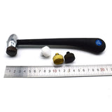 Hammer with Plastic/Steel/Copper Head Jewelry Making Repairing Craft Tool