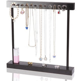 Jewelry Tower Organizer with 24 Hooks and Pedestal