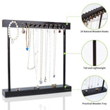 Jewelry Tower Organizer with 24 Hooks and Pedestal
