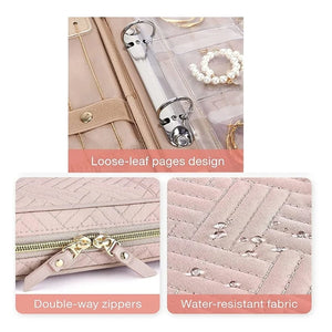 Jewelry Travel Organizer-Case Jewelry Storage Book Ring Binder
