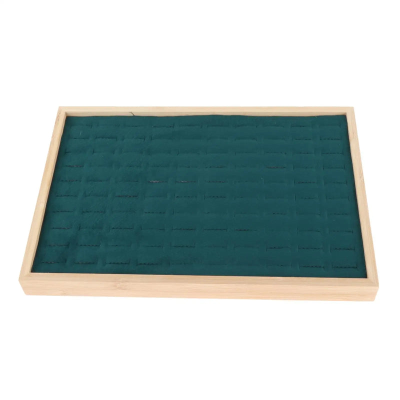 Bamboo Wood Jewelry Tray Storage Organizer Box