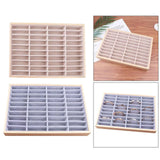 Velvet Jewelry Box 40 Grid Display Holder Storage Organizer