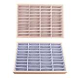 Velvet Jewelry Box 40 Grid Display Holder Storage Organizer