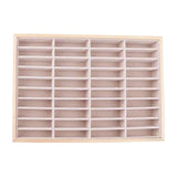 Velvet Jewelry Box 40 Grid Display Holder Storage Organizer