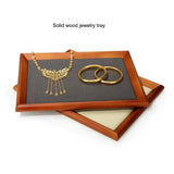 Wooden Jewelry Tray Ring Showcase Storage Organizer Box