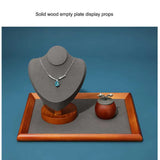 Wooden Jewelry Tray Ring Showcase Storage Organizer Box