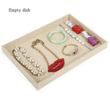 Linen Jewelry Display Tray Organizer Stand