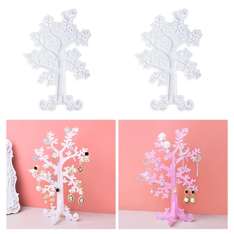 Resin Jewelry Tree Organizer Silicone Molds