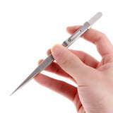 Jewelry Tweezers Concave Groove Diamond Stainless Steel Craft Tools