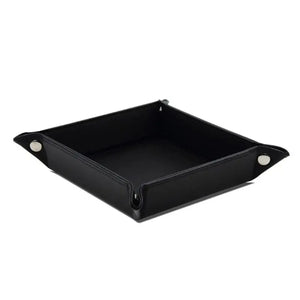Jewelry Valet Tray PU Leather Catchall Tray Coin Box Storage for Men