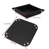 Men's PU Leather Jewelry Valet Tray Key Wallet Coin Storage