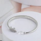 Polar Bear Water Drop Bracelet Earrings Set