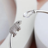 Polar Bear Water Drop Bracelet Earrings Set