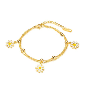 Daisy Stainless Steel Bracelet for Girlfriends