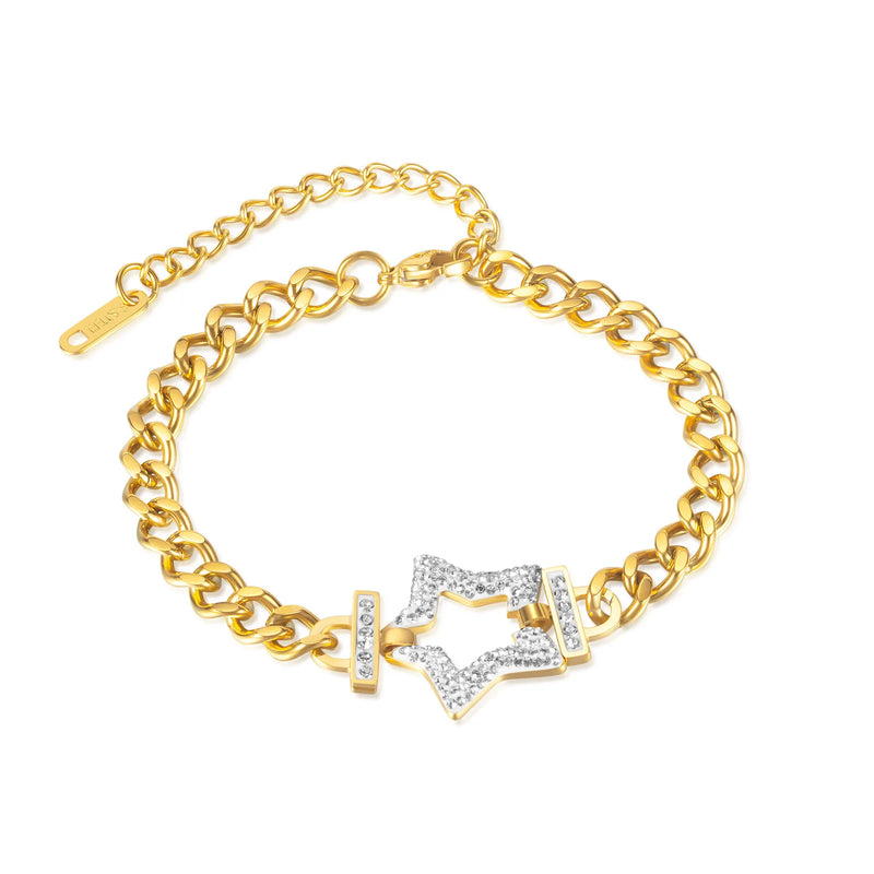 Zircon Stainless Steel Bracelet by XINGX